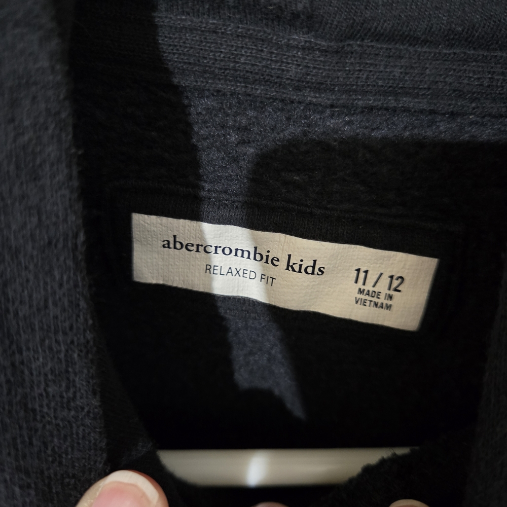 Abercrombie Kids Black Relaxed Fit Hoodie - Picture 2 of 2
